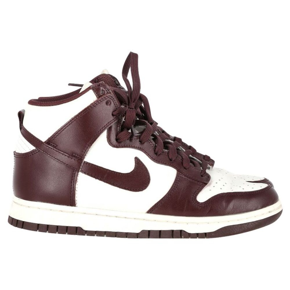 Nike Dunk High Burgundy Crush Sneakers in Burgundy Leather